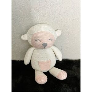 Brownlow Gifts  Cotton Knit Lamb Rattle Baby Plush Lovie